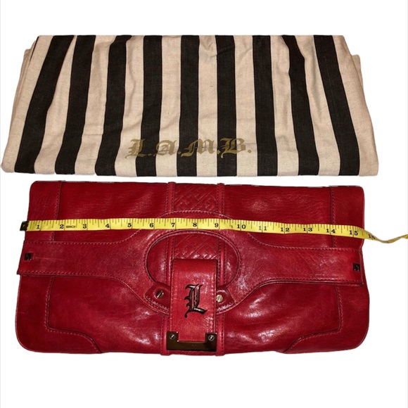 EUC L.A.M.B by Gewn Stefani red leather clutch. - Picture 5 of 13